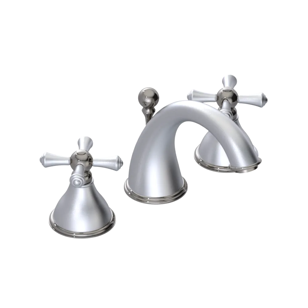 Rubinet Widespread Lav. Set. (less drain) Satin Chrome