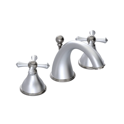 Rubinet Widespread Lav. Set. (less drain) Satin Chrome