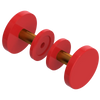 Rubinet Shower Door Knob (set) Red