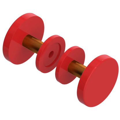 Rubinet Shower Door Knob (set) Red