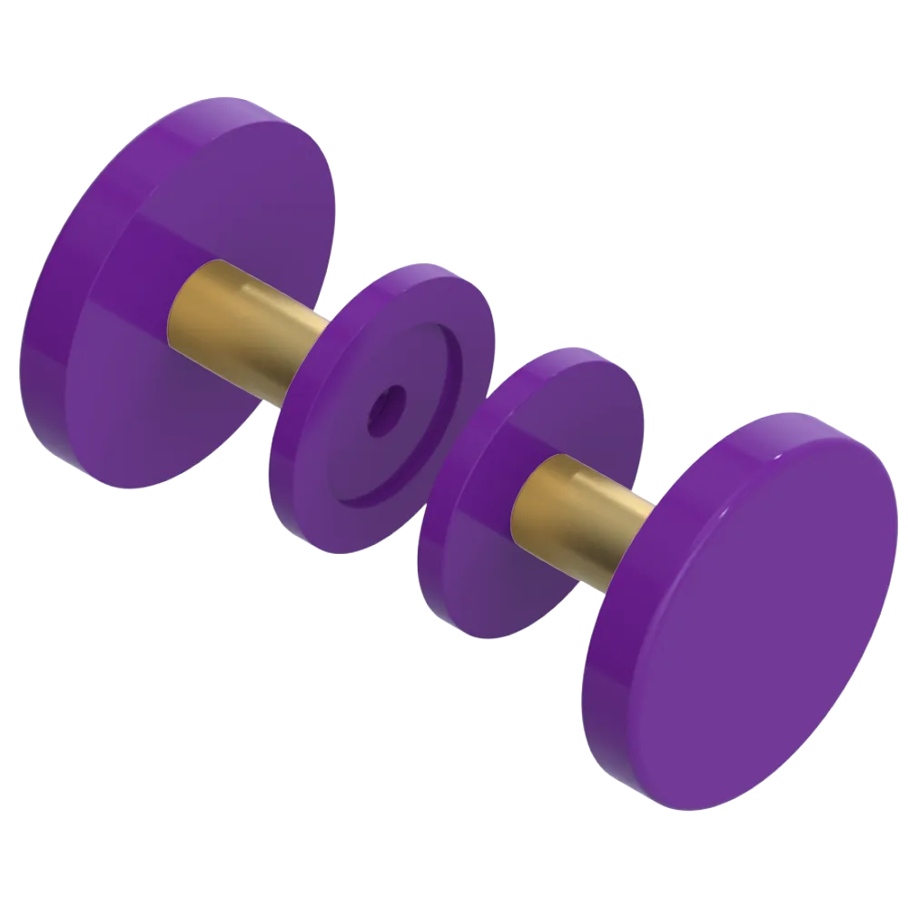 Rubinet Shower Door Knob (set) Purple Haze