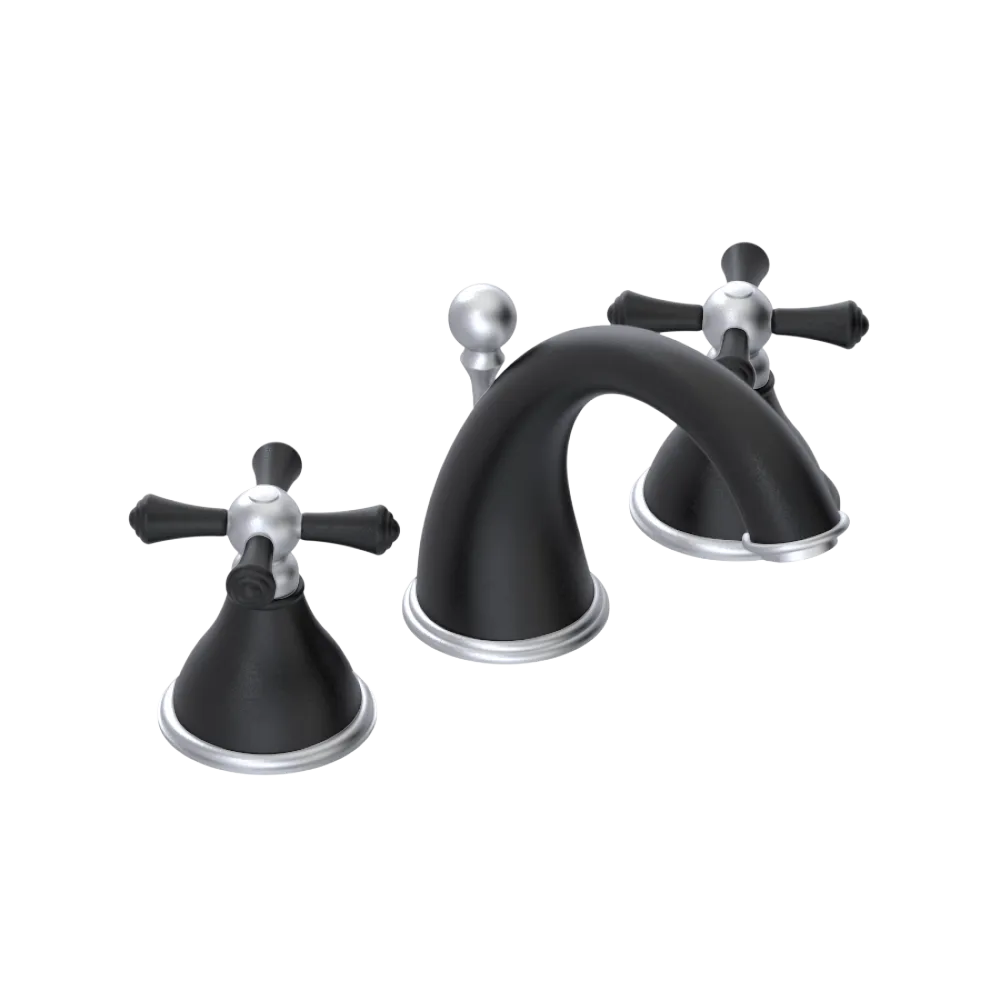 Rubinet Widespread Lav. Set. (less drain) Matt Black