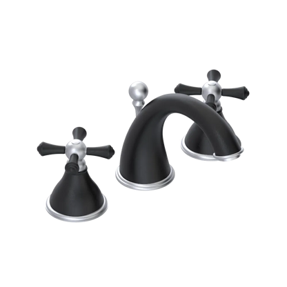 Rubinet Widespread Lav. Set. (less drain) Matt Black