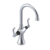 Rubinet Single Hole Dual Handle Lav. Set. (less drain) Satin Chrome