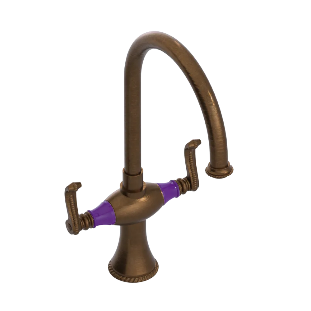 Rubinet Two Handle Single Hole Kitchen Set Oil Rubbed Bronze