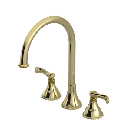 Rubinet Widespread Kitchen Set Gold