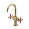 Rubinet Single Hole Dual Handle Lav. Set with LaSalle Spout (less drain) Gold