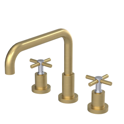 Rubinet Widespread Kitchen Set Satin Brass