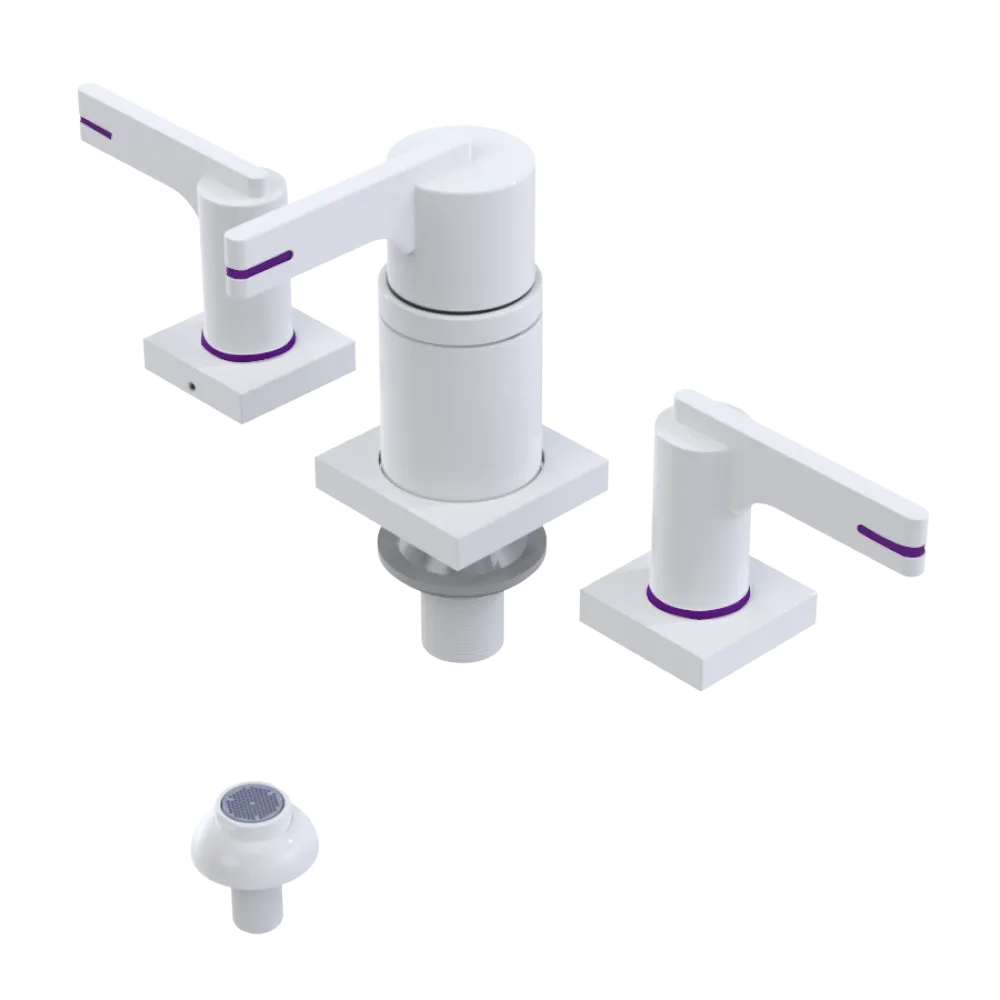 Rubinet Bidet Fitting with Spray, Diverter, and Vacum Breaker (Less Drain) White