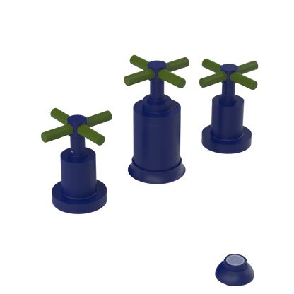 Rubinet Bidet Fitting with Spray, Diverter, and Vacuum Breaker (less drain) Midnight Blue