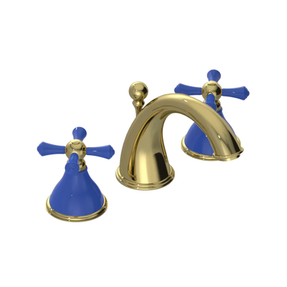 Rubinet Widespread Lav. Set. (less drain) Natural Brass