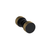 Rubinet Shower Door Knob (set) Matt Black
