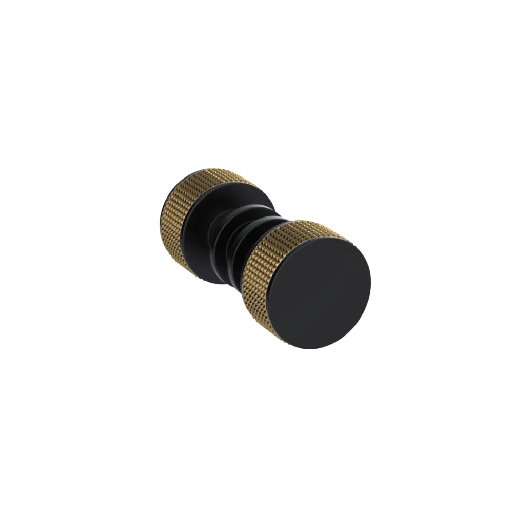 Rubinet Shower Door Knob (set) Matt Black