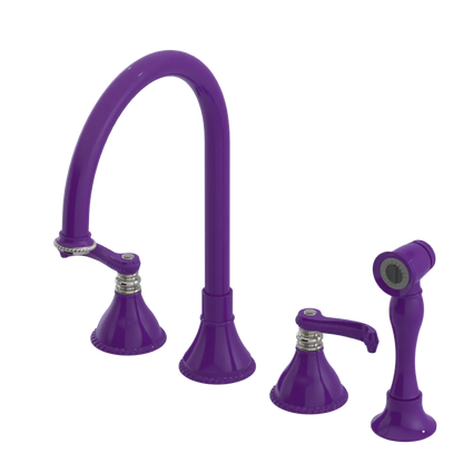 Rubinet Widespread Kitchen Set with Hand Spray Purple Haze