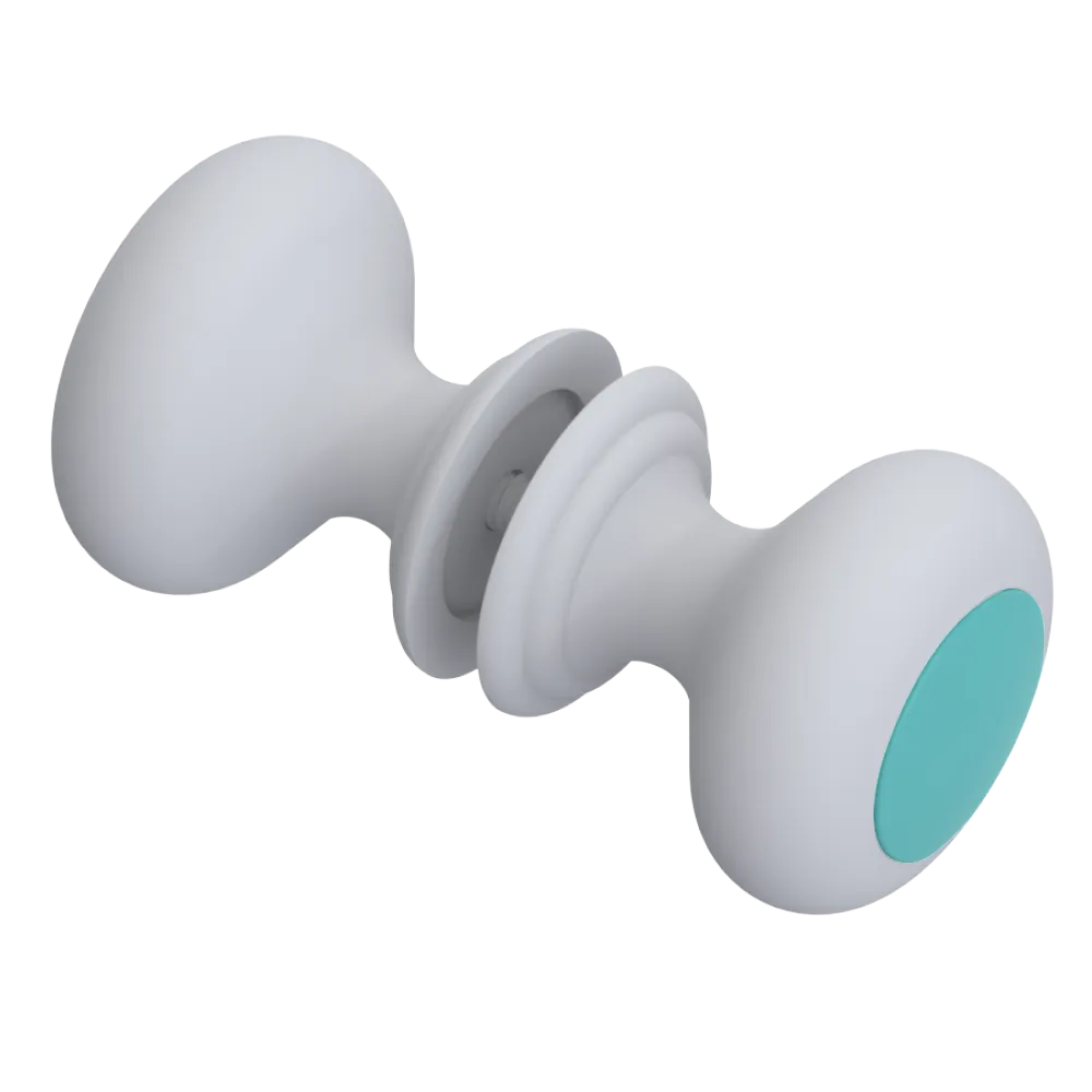 Rubinet Shower Door Knob (set) Matt White