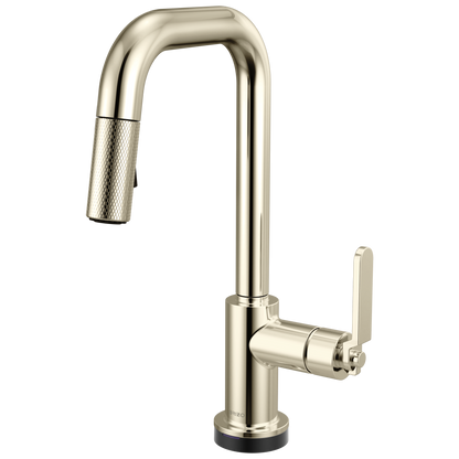 Brizo Smarttouch Pull Down Prep Faucet With Square Spout Industrial Handle