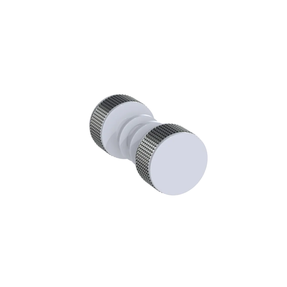 Rubinet Shower Door Knob (set) White