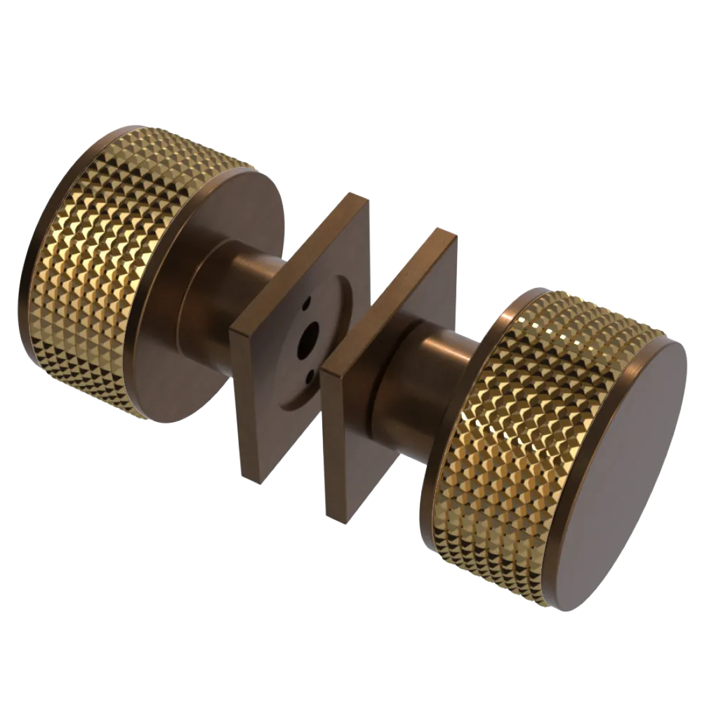 Rubinet Shower Door Knob (set) Tuscan Brass