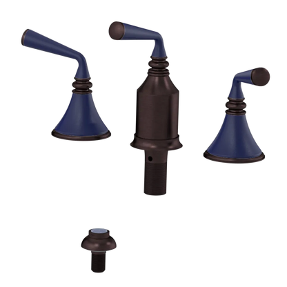 Rubinet Bidet Fitting with Spray, Diverter, and Vacum Breaker (Less Drain) Tuscan Brass