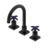 Rubinet Widespread Lav. Set. (less drain) Matt Black