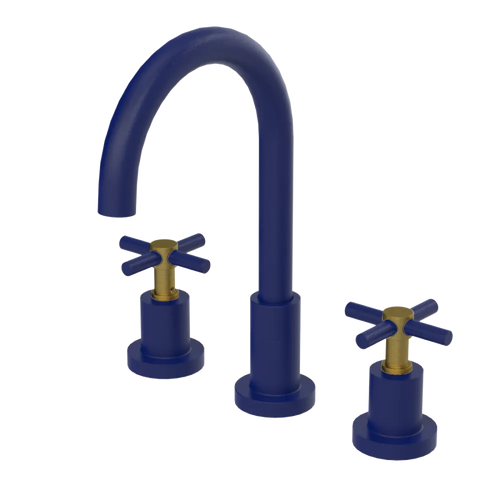 Rubinet Widespread Kitchen Set with LaSalle Spout Midnight Blue