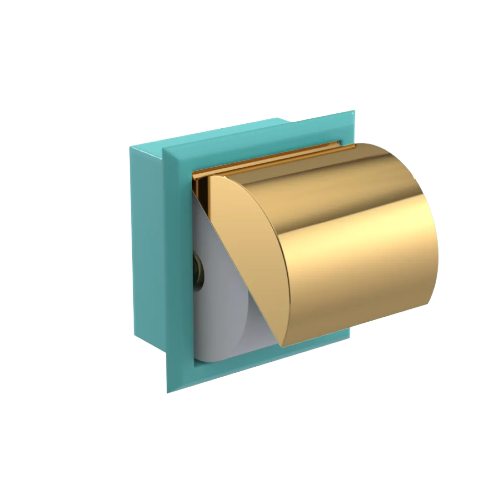 Rubinet RECESSED TOILET PAPER HOLDER Aqua