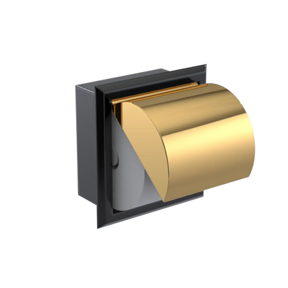 Rubinet RECESSED TOILET PAPER HOLDER Black