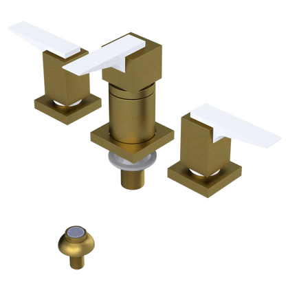 Rubinet Bidet Fitting with Spray, Diverter, and Vacuum Breaker (less drain) Antique Brass Matt