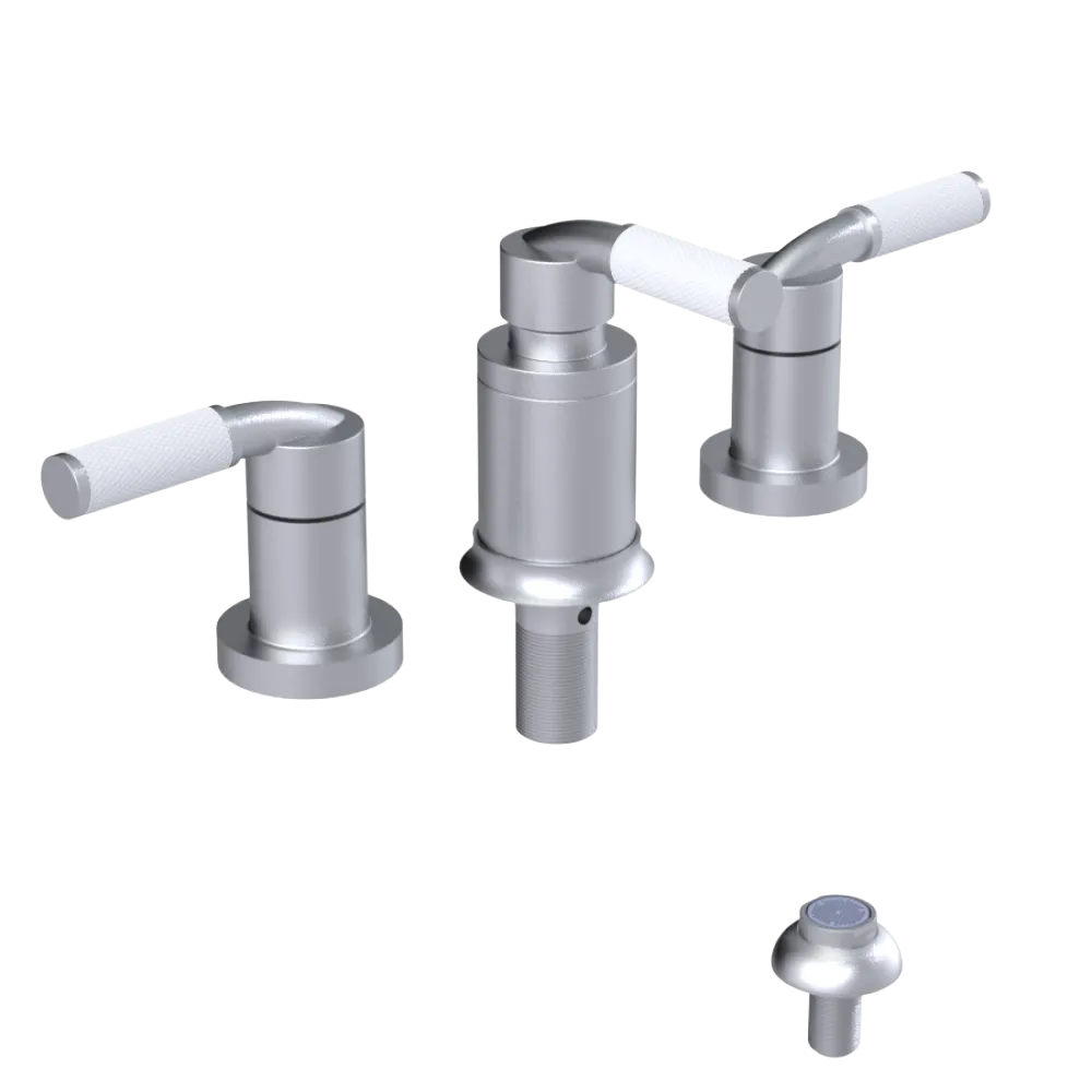 Rubinet Bidet Fitting with Spray, Diverter, and Vacum Breaker (Less Drain) Satin Chrome