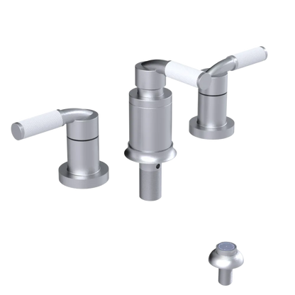 Rubinet Bidet Fitting with Spray, Diverter, and Vacum Breaker (Less Drain) Satin Chrome