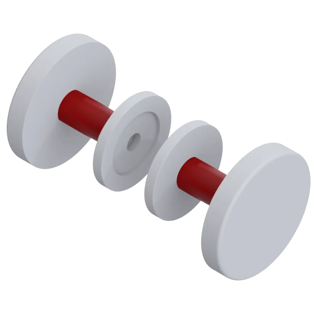 Rubinet Shower Door Knob (set) Matt White