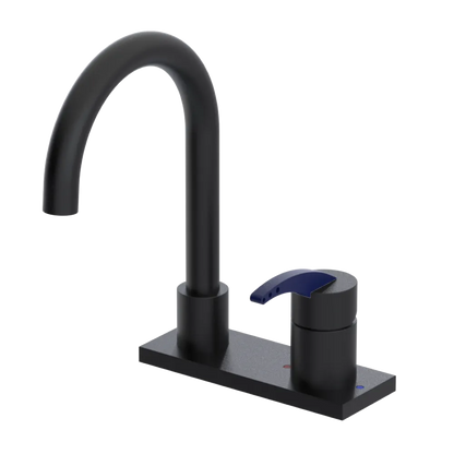 Rubinet 4" Centre Single Control Lav. Set. (less drain) Matt Black