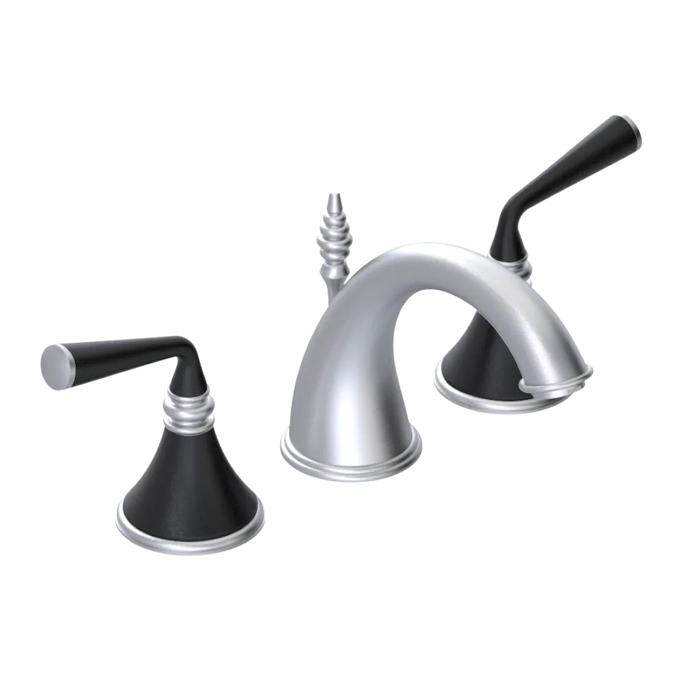 Rubinet Widespread Lav. Set. (less drain) Satin Chrome