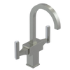 Rubinet Single Hole Dual Handle Lav. Set. (less drain) Satin Nickel