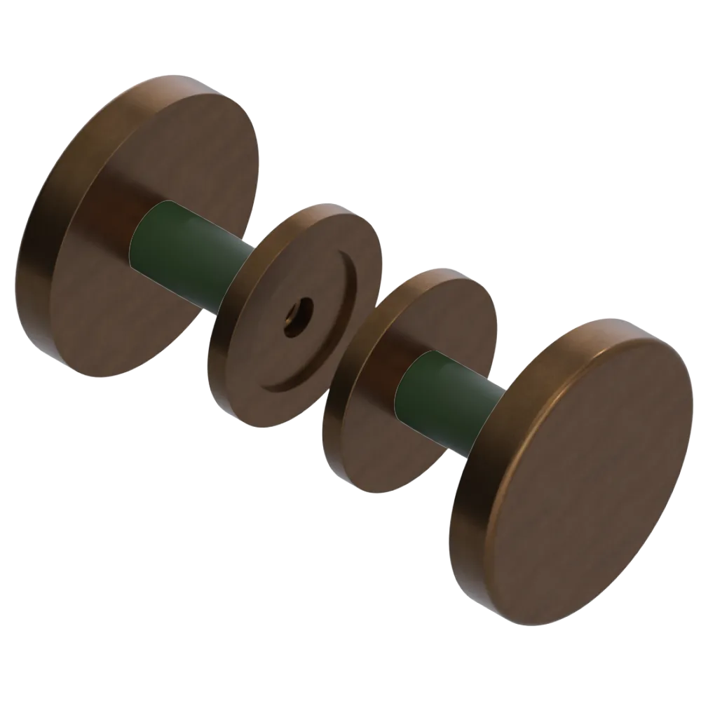Rubinet Shower Door Knob (set) Tuscan Brass