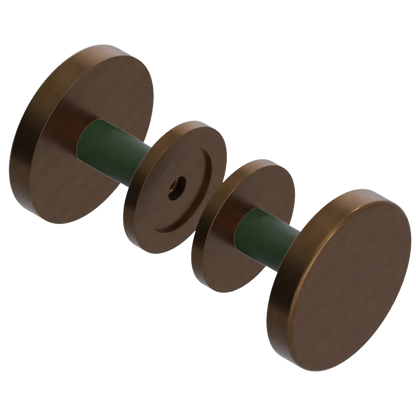 Rubinet Shower Door Knob (set) Tuscan Brass