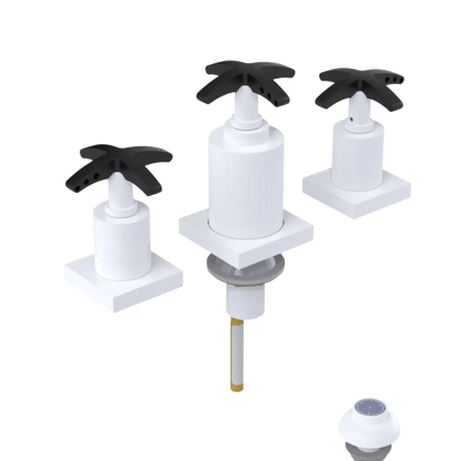 Rubinet Bidet Fitting with Spray, Diverter, and Vacuum Breaker (less drain) White