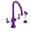 Rubinet Two Handle Single Hole Kitchen Set with Hand Spray Purple Haze