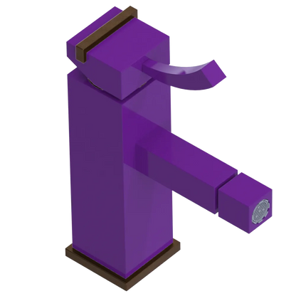 Rubinet Single Control Bidet Fitting (less drain) Purple Haze