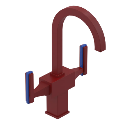 Rubinet Single Hole Dual Handle Lav. Set. (less drain) Maroon