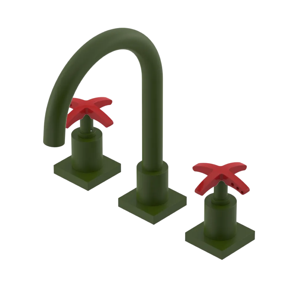 Rubinet Widespread Lav. Set. (less drain) Green Envy