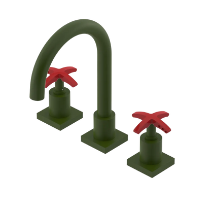 Rubinet Widespread Lav. Set. (less drain) Green Envy
