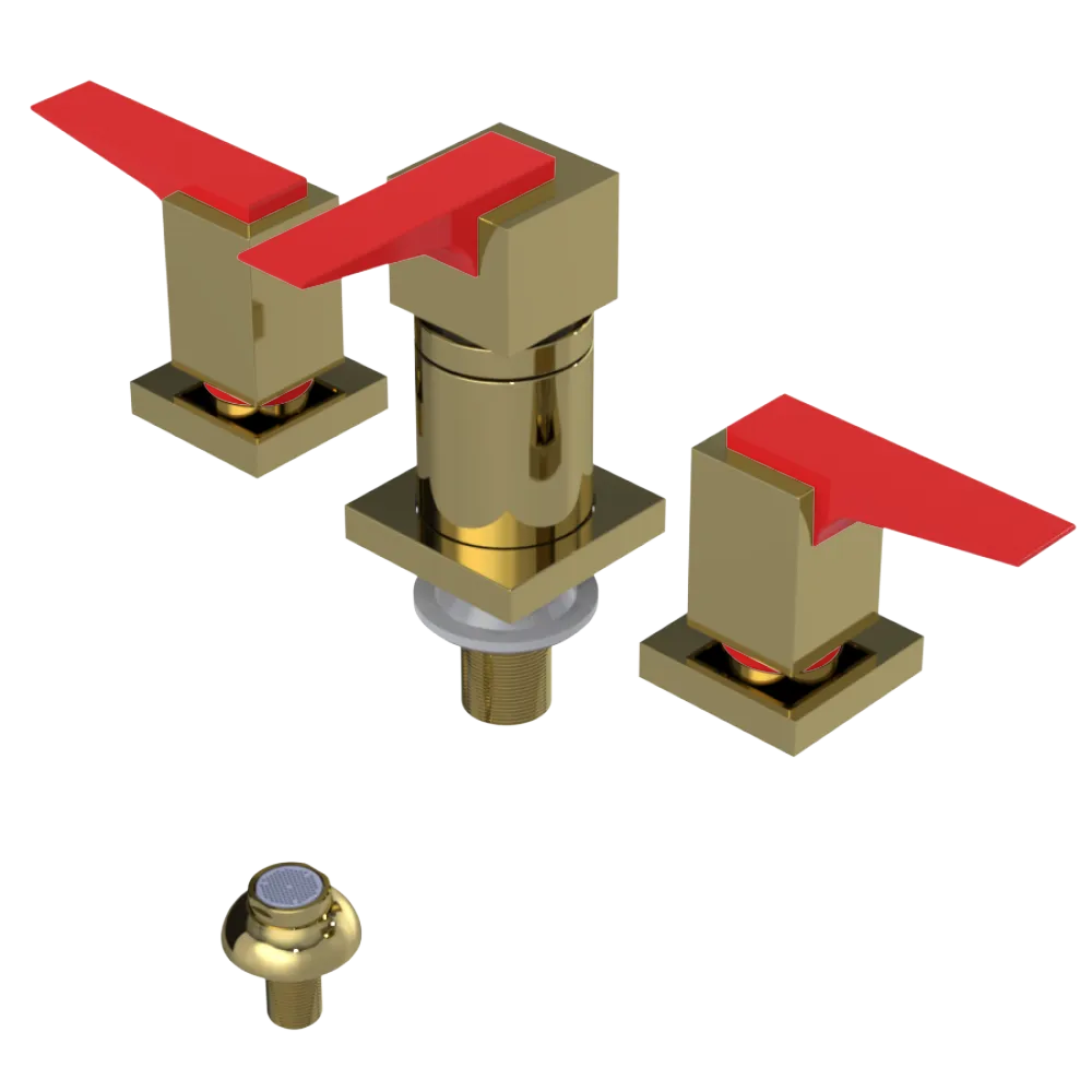 Rubinet Bidet Fitting with Spray, Diverter, and Vacuum Breaker (less drain) Natural Brass