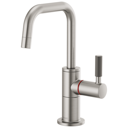 Brizo Instant Hot Faucet With Square Spout And Knurled Handle