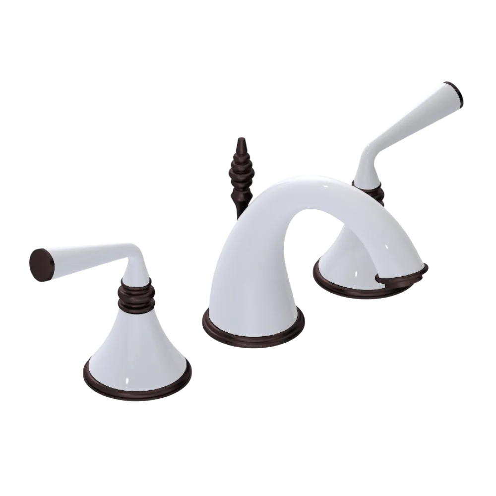 Rubinet Widespread Lav. Set. (less drain) White