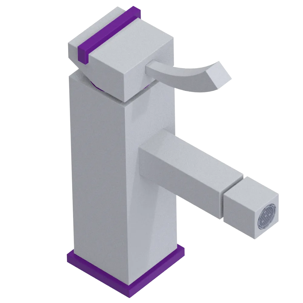 Rubinet Single Control Bidet Fitting (less drain) Matt White