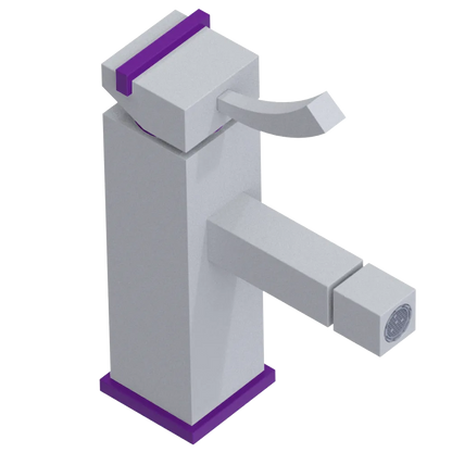 Rubinet Single Control Bidet Fitting (less drain) Matt White