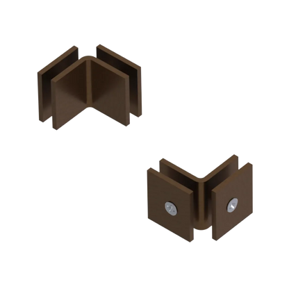 Rubinet 90 Glass to Glass Open Face Tuscan Brass