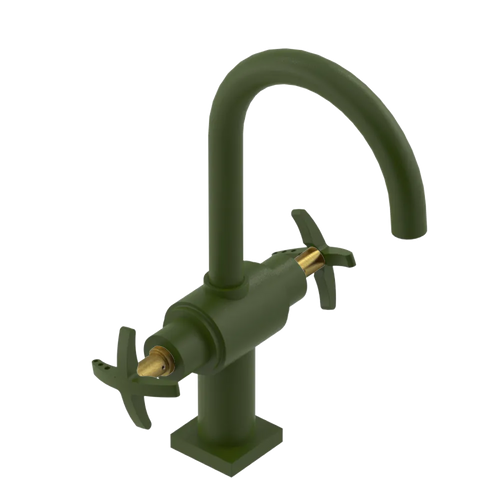 Rubinet Single Hole Dual Handle Lav. Set. (less drain) Green Envy