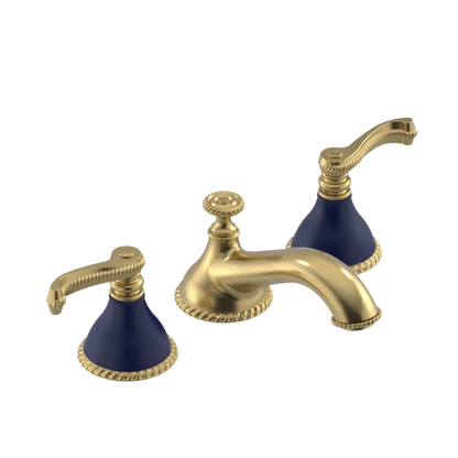 Rubinet Widespread Lav. Set. (less drain) Satin Brass
